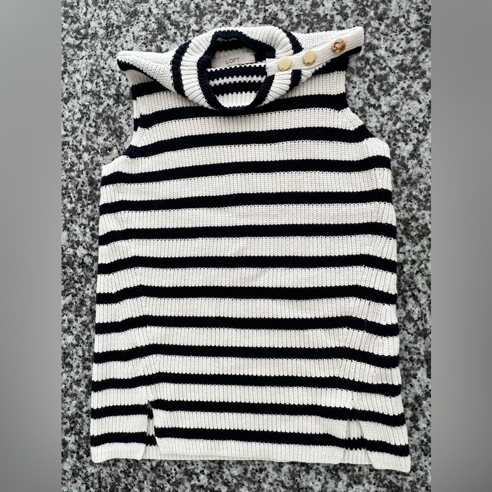 Brass Button Sweater Dress LOFT